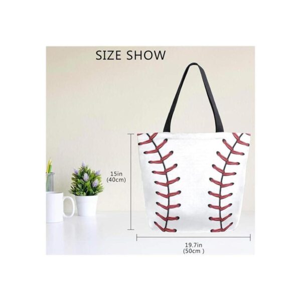 Naanle Bolsa de lona de béisbol deportiva para mujer_6