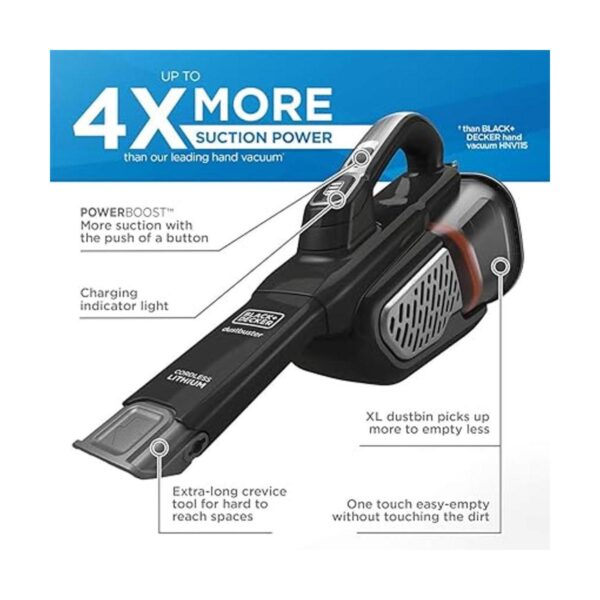 Black Decker Aspiradora de mano sin cable AdvancedClean_2