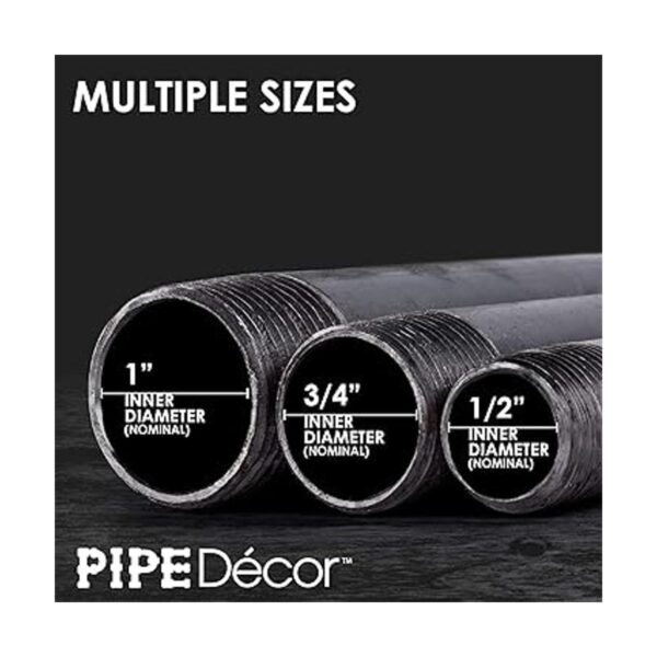 Pipe Decor Tubo de hierro fundido maleable de 34 x 4