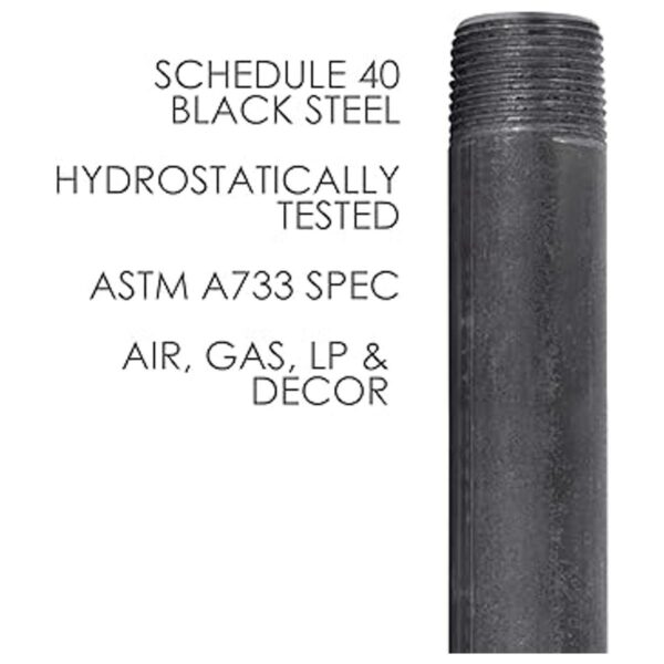 Pipe Decor Tubo de hierro fundido maleable de 34 x 4