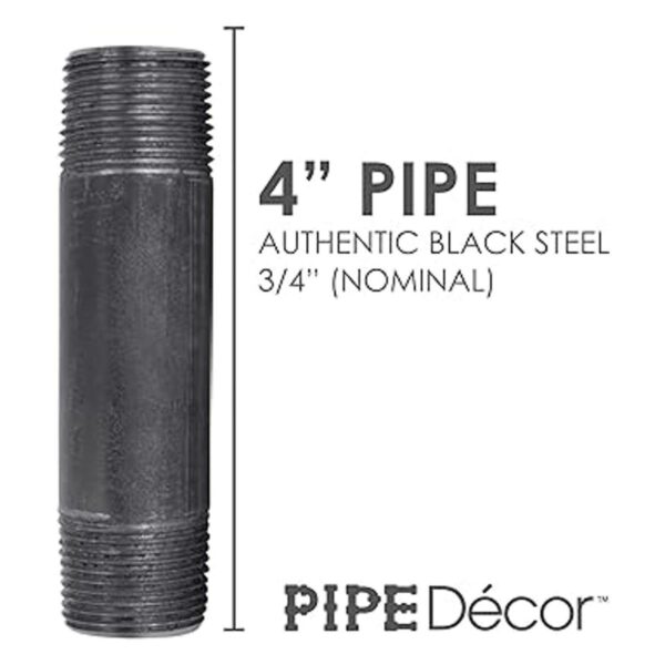 Pipe Decor Tubo de hierro fundido maleable de 34 x 4
