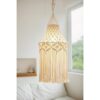 Mkono Lámpara de macramé con diseño bohemio cubierta de_4