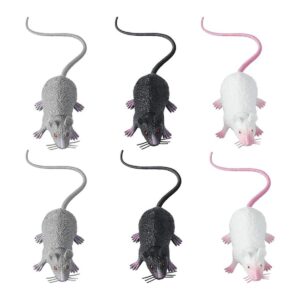 Boao 6 piezas de rata falsa de Halloween rata de