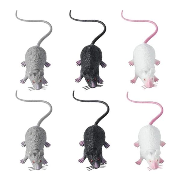 Boao 6 piezas de rata falsa de Halloween rata de