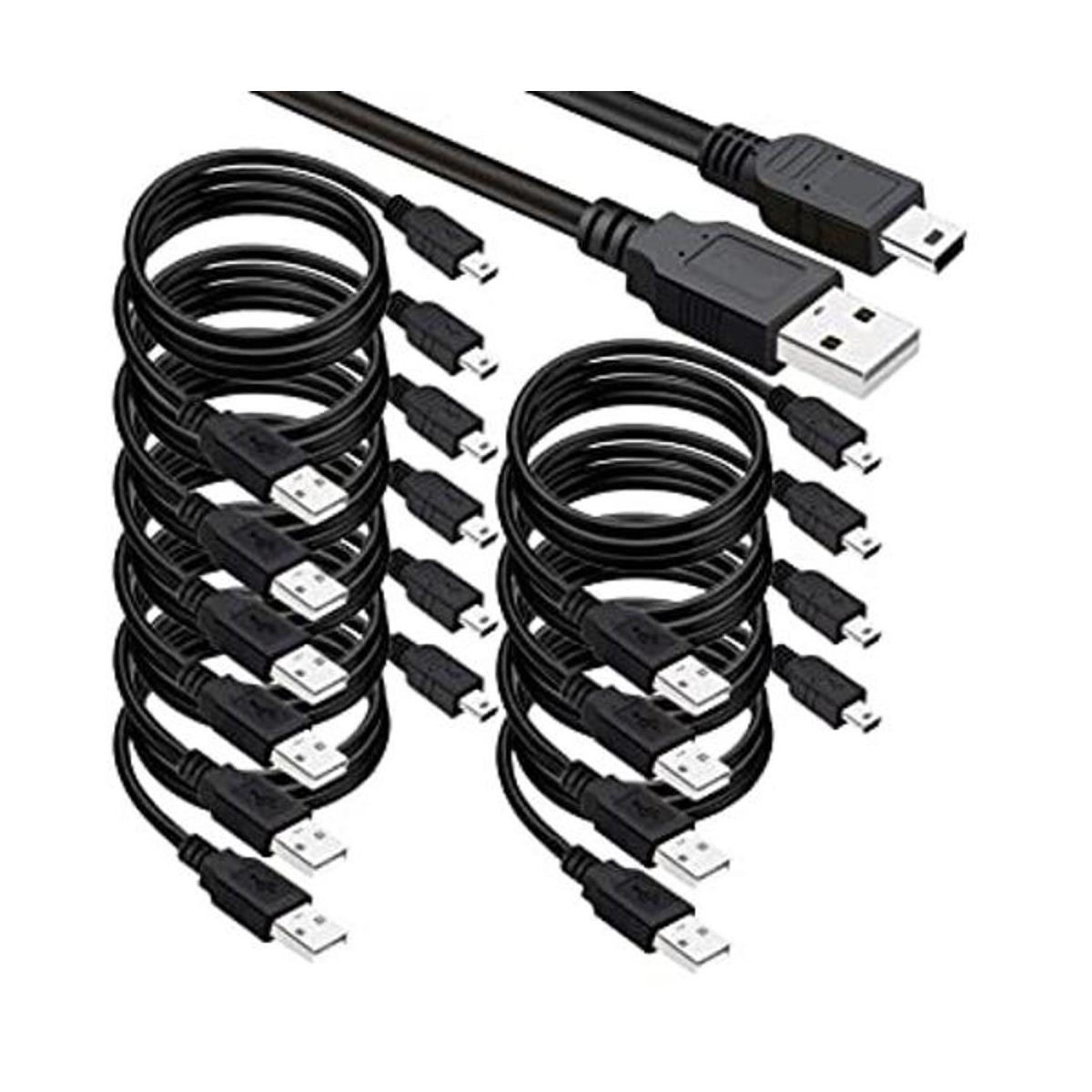 SAITECH IT Paquete de 10 cables USB 2.0 A a Mini de 5