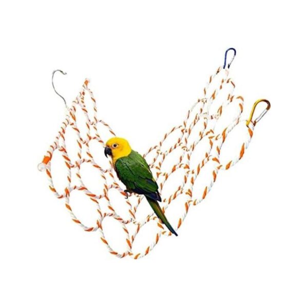 Columpio de cuerda de cáñamo para pájaros escalera de