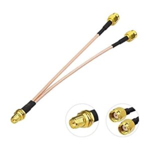 Bingfu RPSMA Adaptador de antena WiFi macho a doble RPSMA_1