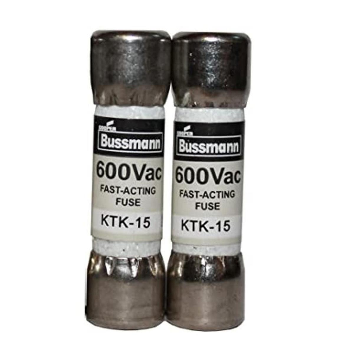 KTK15 Fusible 892583 15 Amp 600 voltios paquete de 2 QSU
