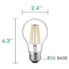 Luxrite Vintage A19 bombillas LED equivalentes a 60 W
