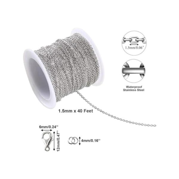 EuTengHao Collar de cadena de joyería de 40 pies con 100