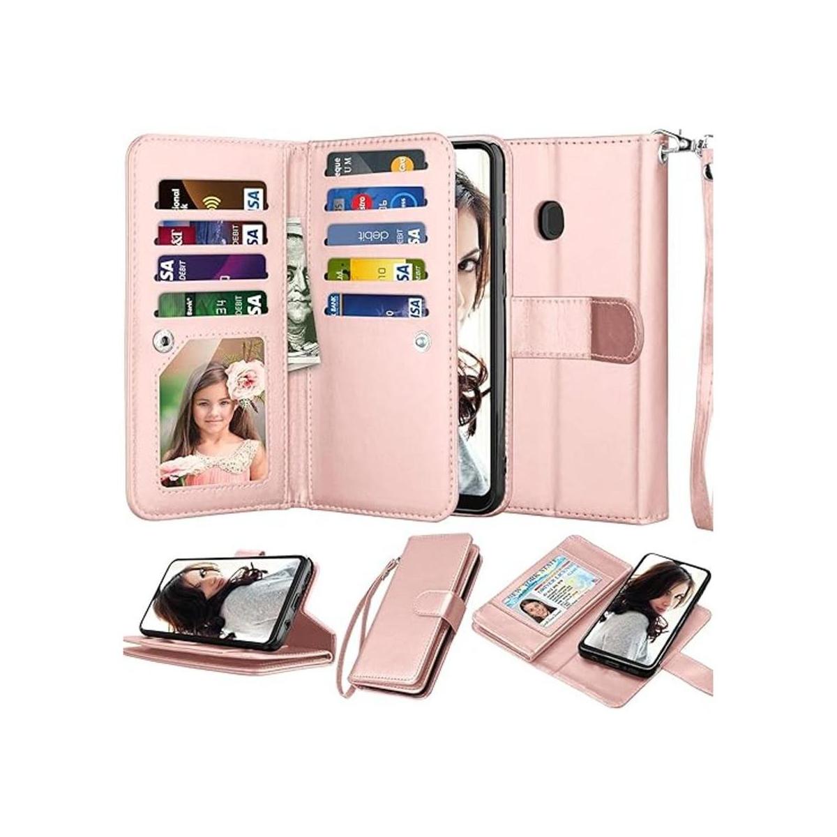 Njjex Funda tipo cartera para Samsung Galaxy A20 para