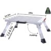Homeon Wheels Taburete grande de 19 x 14.5 pulgadas_3