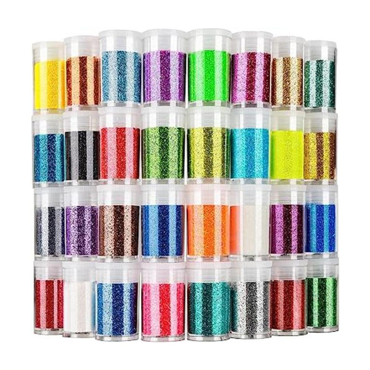 LEOBRO Brillantina fina para resina juego de 32 colores