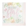 Servilletas de papel Hello Baby Girl para baby shower_3