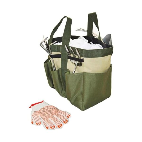 Bolsa de jardinería con 9 bolsillos bolsa de herramientas