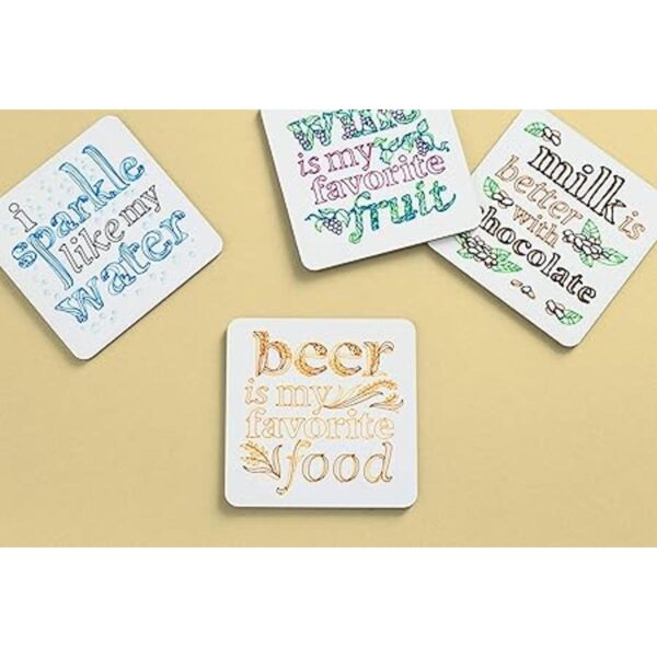 Cricut Posavasos en blanco con respaldo de corcho tinta