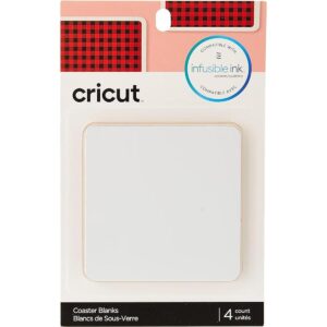 Cricut Posavasos en blanco con respaldo de corcho tinta