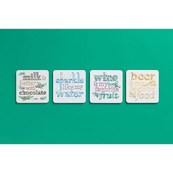 Cricut Posavasos en blanco con respaldo de corcho tinta