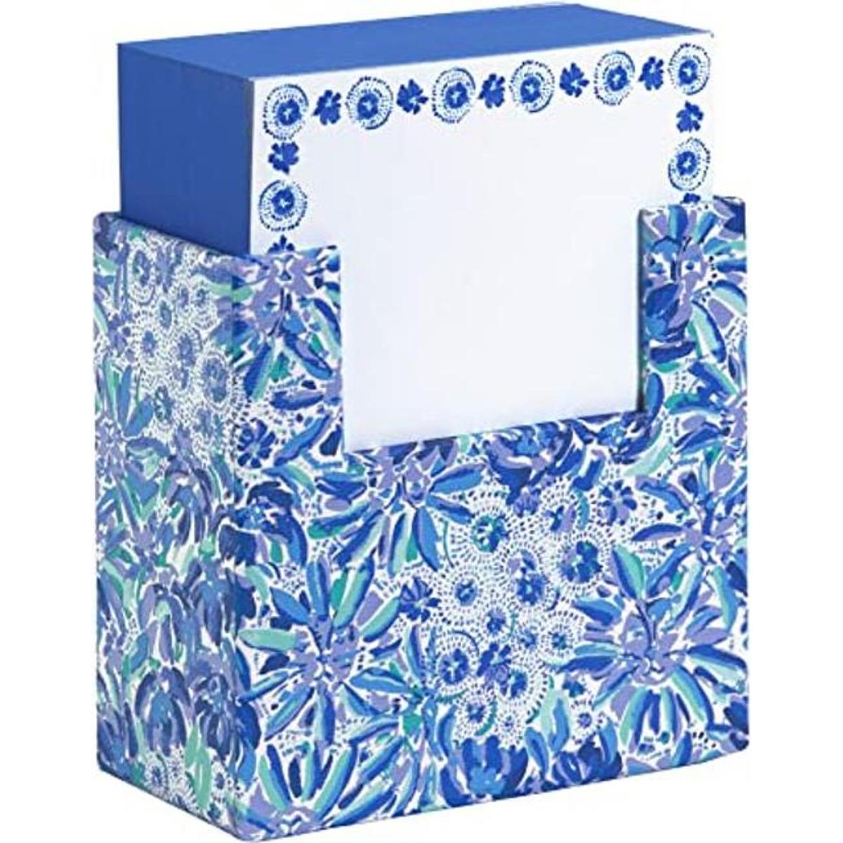 Lilly Pulitzer Bloque azul con 300 hojas de papel de notas