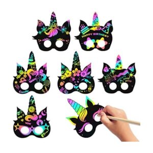MALLMALL6 24 máscaras de unicornio arco iris rasguños_1