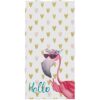 Pfrewn Hello Tropical Flamingo Toallas de mano de 16 x 30_1