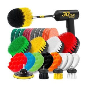 Holikme Juego de 25 accesorios de cepillos para taladro_1