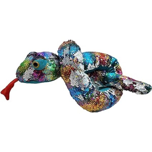 Serpiente de peluche de lentejuelas con diseño de_5