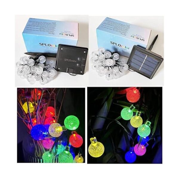 Cadena de luces solares SPLOcolor para exteriores 20