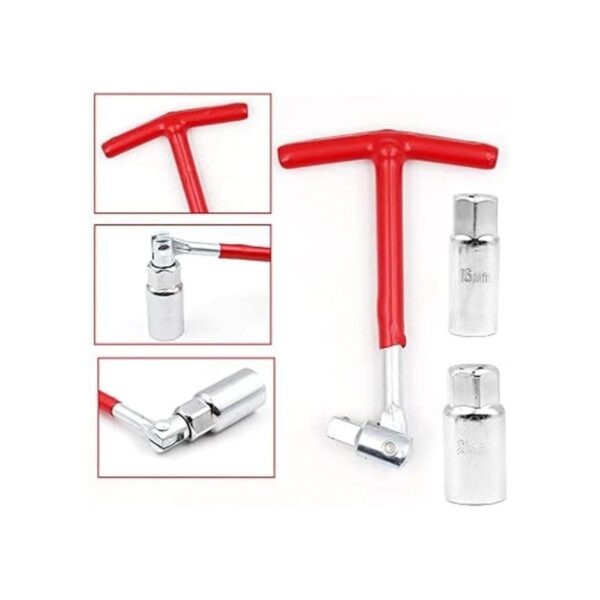 Llave de bujía universal con mango en T enchufe de 0.630_3