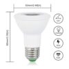 Bonlux Foco LED PAR20 RGB regulable E26 de 10 W con base_4