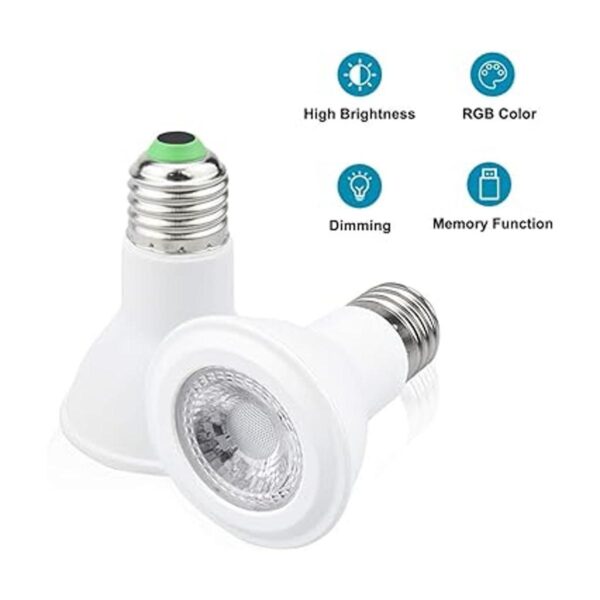 Bonlux Foco LED PAR20 RGB regulable E26 de 10 W con base_6