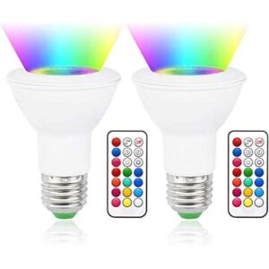 Bonlux Foco LED PAR20 RGB regulable E26 de 10 W con base_1