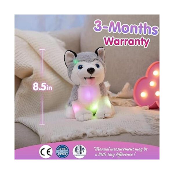 Athoinsu Juguete de peluche iluminado para perros husky_3