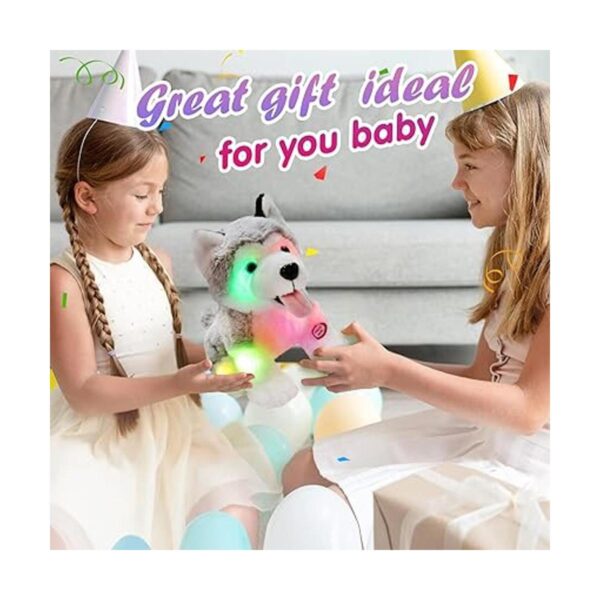 Athoinsu Juguete de peluche iluminado para perros husky_4