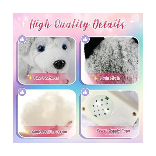 Athoinsu Juguete de peluche iluminado para perros husky_6