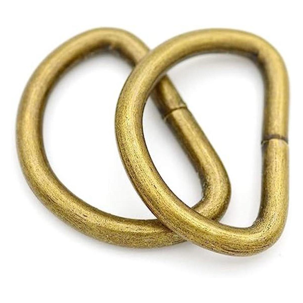 CRAFTMEMORE Juego de 100 anillos en D de metal de 34
