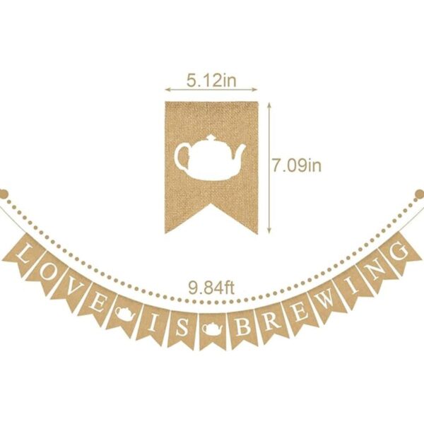 Rainlemon Bandera de yute con temática de té y café para_5