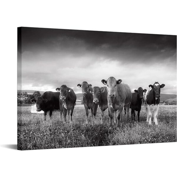 Nachi Wall Vaca Lienzo de pared Arte de pared blanco y_1