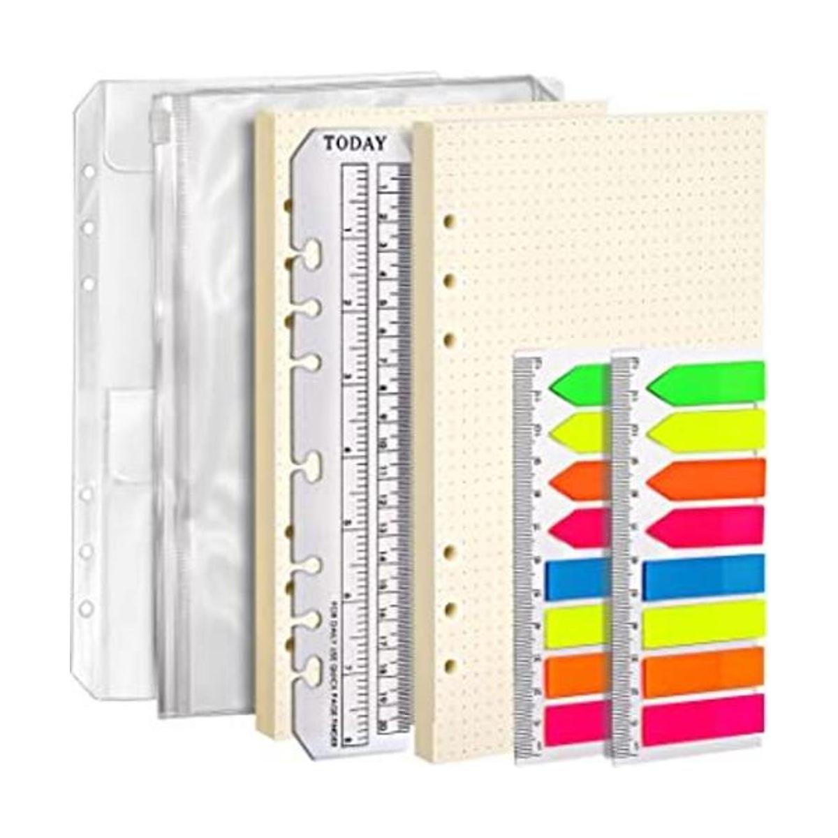 LEOBRO Juego de cuadernos A5 recargables paquete de 2