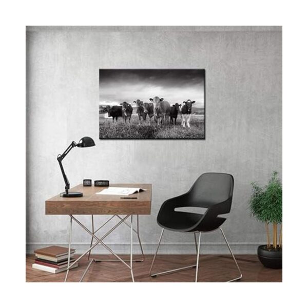 Nachi Wall Vaca Lienzo de pared Arte de pared blanco y_2