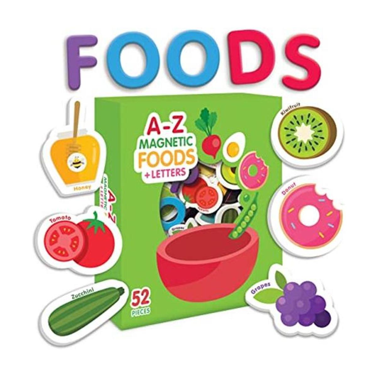 Curious Columbus Alimentos magnéticos y letras para niños.