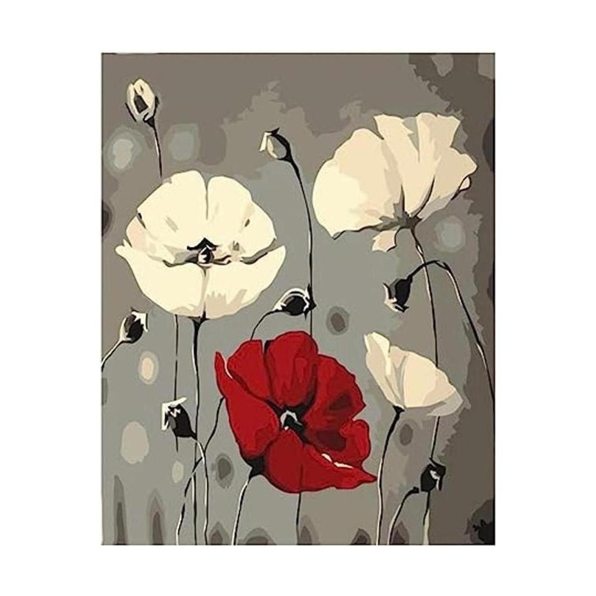 Pintura por números para adultos y niños kits de flores