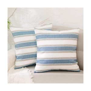 NATUS WEAVER Funda de almohada de lino a rayas