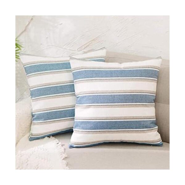 NATUS WEAVER Funda de almohada de lino a rayas