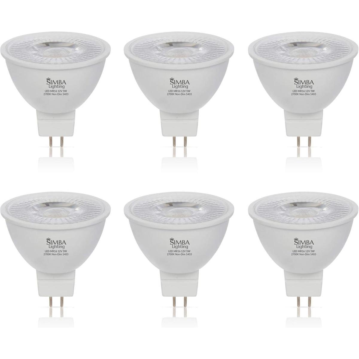 Simba Lighting Bombilla LED MR16 de 5 W y 12 V paquete de