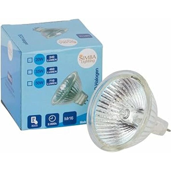 Simba Lighting Bombillas halógenas MR16 de 20 W y 12 V