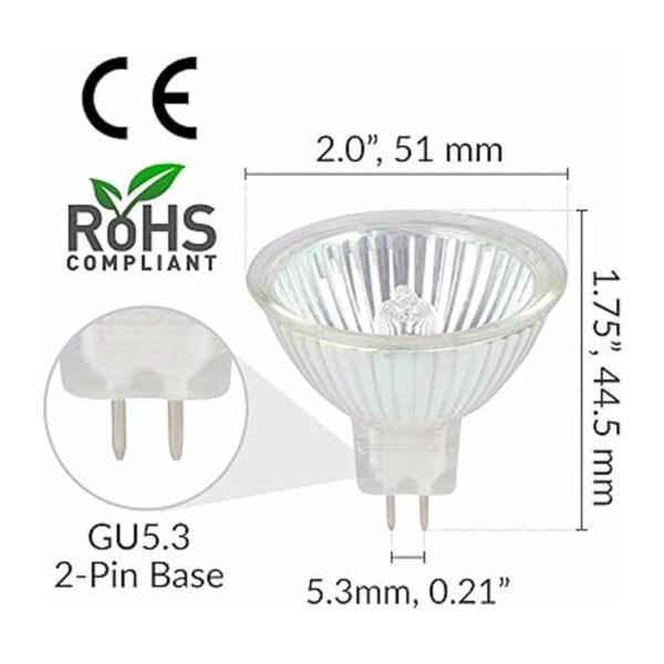 Simba Lighting Bombillas halógenas MR16 de 20 W y 12 V