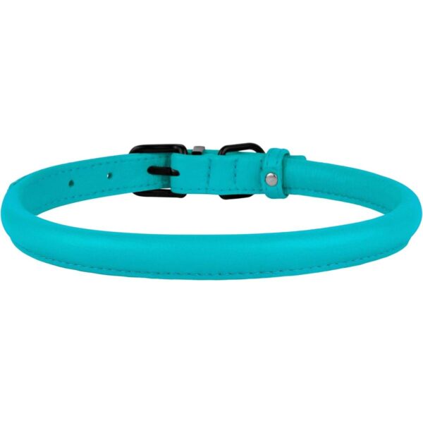 BRONZEDOG Collar de cuero enrollado para perro de cuerda