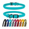 BRONZEDOG Collar de cuero enrollado para perro de cuerda