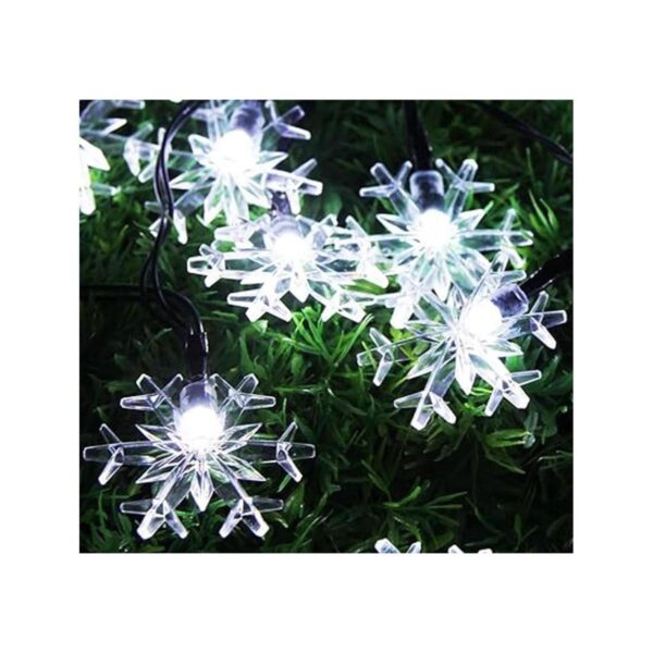 SPLOcolor Guirnalda de luces solares de Navidad con copos